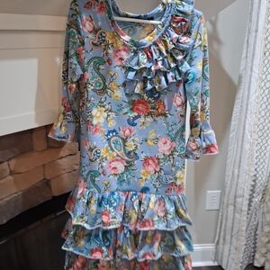 Floral Ruffle Kids Dress